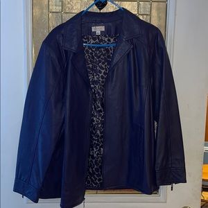 XL eggplant leather jacket